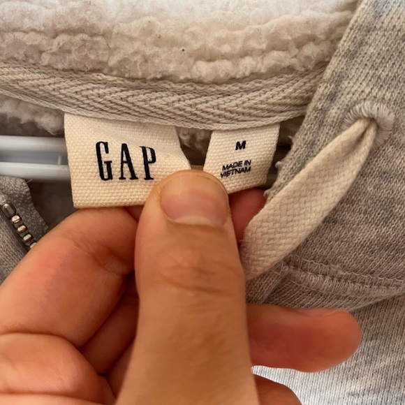 🌟free w/purchase🌟GAP Vintage Soft Classic Hoodie Grey Zip with Gap Logo - Picture 6 of 7